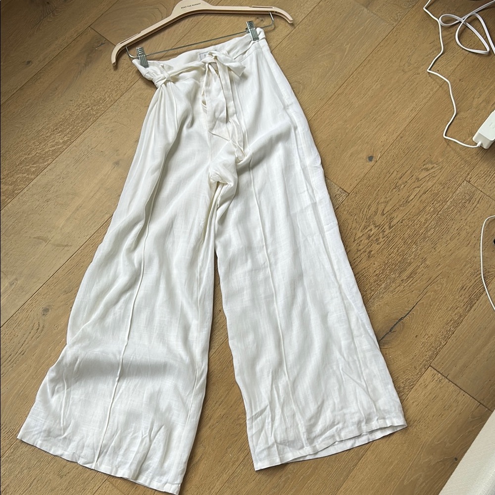 Elegant White Wide-Leg Pants